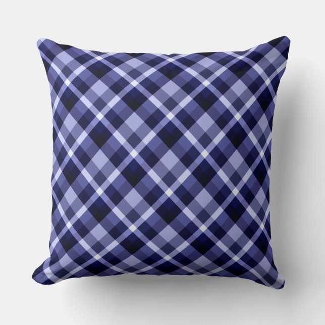 Trendy Navy Blue Pset Pattern Big Sierkussen (Voorkant)