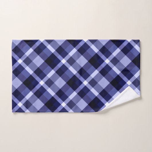 Trendy Navy Blue Pset Pattern Hand Towel Handdoek (Handdoek)