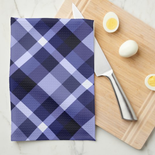 Trendy Navy Blue Pset Pattern Kitchen Towel Theedoek (Quarter Fold)