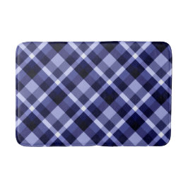 Trendy Navy Blue Pset Pattern Medium Bath Mat