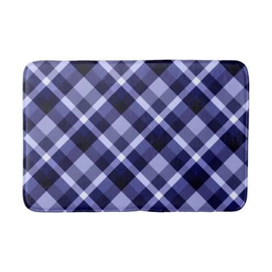 Trendy Navy Blue Pset Pattern Medium Bath Mat (Voorkant)
