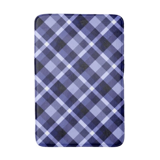 Trendy Navy Blue Pset Pattern Medium Bath Mat (Voorkant Verticaal)