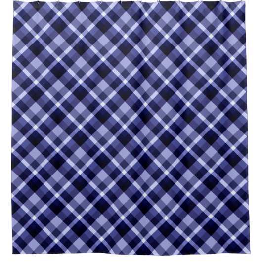 Trendy Navy Blue Pset Pattern Shower Curtain Douchegordijn (Voorkant)