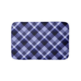Trendy Navy Blue Pset Pattern Small Bath Mat