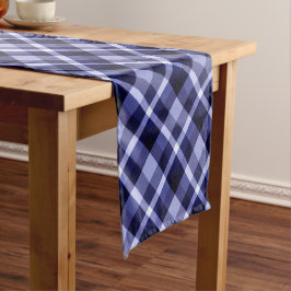 Trendy Navy Blue Pset Pattern Small Table Runner Korte Tafelloper