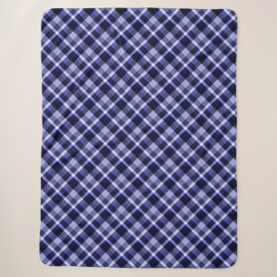 Trendy Navy Blue Pset Print Large Sherpa Blanket Deken
