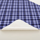 Trendy Navy Blue Pset Print Large Sherpa Blanket Deken (3/4)