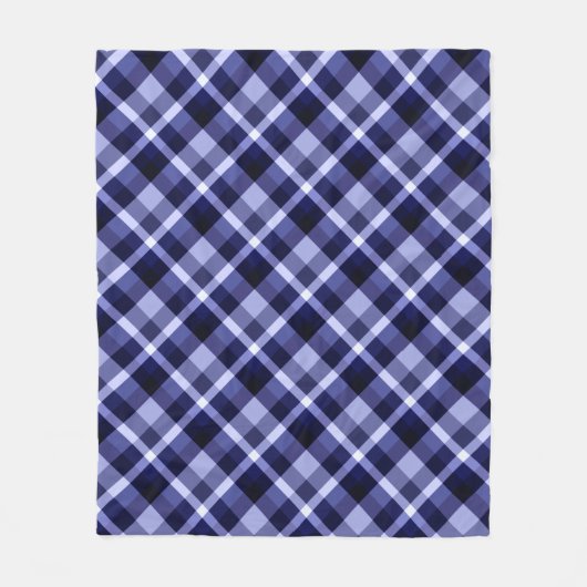 Trendy Navy Blue Pset Print Medium Fleece Blanket (Voorkant)