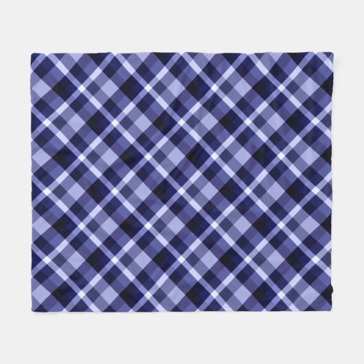 Trendy Navy Blue Pset Print Medium Fleece Blanket (Voorkant (Horizontaal))
