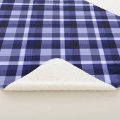 Trendy Navy Blue Pset Print Small Sherpa Blanket Deken (3/4)