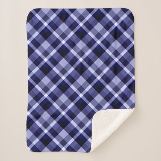 Trendy Navy Blue Pset Print Small Sherpa Blanket Deken (Voorkant)