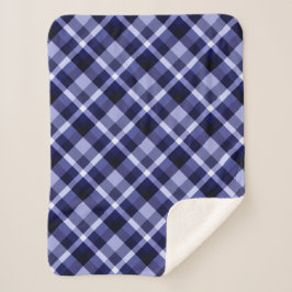 Trendy Navy Blue Pset Print Small Sherpa Blanket Sherpa Deken