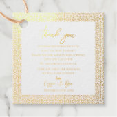 Trendy Navy Gold Design Wedding Bedankt Bericht Bedankjes Labels (Voorkant)