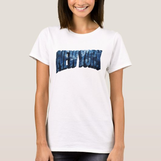 Trendy Navy NEW YORK Print T-shirt (Voorkant)
