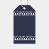 Trendy Navy Reindeer Typography Merry Christmas Cadeaulabel (Achterkant)