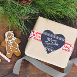 Trendy Navy Reindeer Typography Merry Christmas Hart Sticker<br><div class="desc">Het geschenk van geven wordt dit vakantieseizoen gemakkelijk gemaakt met deze unieke en moderne Kerst stickers. Het ontwerp is voorzien van een feestelijke blauw marineschool met een wit typografische script "Merry Kerstmis" en een bijpassend hertenedging. Voeg eenvoudig uw aangepaste tekst toe aan deze vakantiestickers met de sectie "Bewerken van deze...</div>