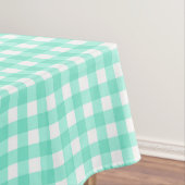 Trendy Neo Mint Gingham Controleert Patroontablet Tafelkleed (Voorbeeld)