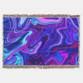 Trendy neon blauw roze turquoise Abstract Deken (Voorkant)