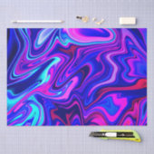 Trendy neon blauw roze turquoise Abstract Tissuepapier (Craft)