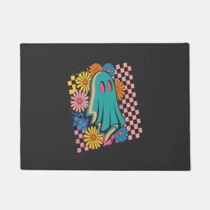 Trendy Neon Bloemige Geest Halloween Deurmat