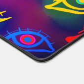 Trendy Neon Colorful Eyes Pattern Bureaumat (Hoek)