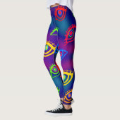 Trendy Neon Colorful Eyes Pattern Leggings (Links)
