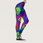 Trendy Neon Colorful Eyes Pattern Leggings (Rechts)