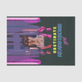 Trendy Neon Cyberpunk Obstinate Headstrong Meisje Tissuepapier (Voorkant)