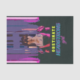 Trendy Neon Cyberpunk Obstinate Headstrong Meisje Tissuepapier