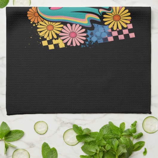 Trendy Neon Floral Ghost Halloween Theedoek (Gevouwen)