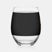 Trendy Neon Floral Ghost Halloween Wijnglas Zonder Voet (Rechts)