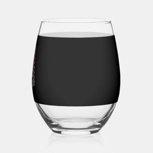 Trendy Neon Floral Ghost Halloween Wijnglas Zonder Voet (Links)