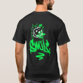 Trendy Neon Green Street Graffiti Smile Emoji T-shirt (Achterkant)