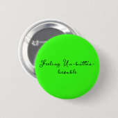 Trendy neon groene gepersonaliseerde cirkel ronde button 5,7 cm (Voorkant /achterkant)