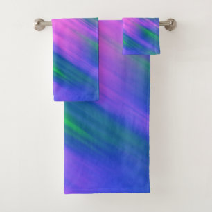 Trendy Neon Helder Blauw groen roze Abstract Bad Handdoek
