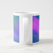 Trendy Neon Helder Blauw groen roze Abstract Grote Koffiekop (Achterkant)