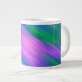 Trendy Neon Helder Blauw groen roze Abstract Grote Koffiekop (Voorkant rechts)