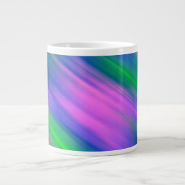 Trendy Neon Helder Blauw groen roze Abstract Grote Koffiekop