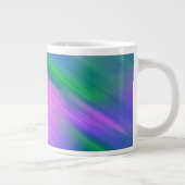 Trendy Neon Helder Blauw groen roze Abstract Grote Koffiekop (Rechts)