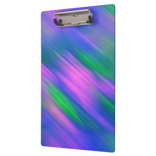 Trendy Neon Helder Blauw groen roze Abstract Klembord (Links)