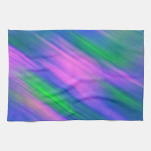 Trendy Neon Helder Blauw groen roze Abstract Theedoek