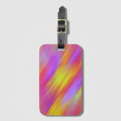 Trendy Neon Helder Rood Roze Geel Abstract Bagagelabel (Voorkant (verticaal))