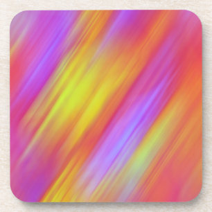 Trendy Neon Helder Rood Roze Geel Abstract Bier Onderzetter