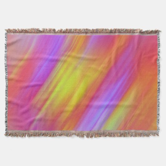 Trendy Neon Helder Rood Roze Geel Abstract Deken (Voorkant)