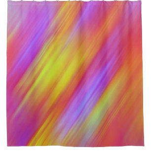 Trendy Neon Helder Rood Roze Geel Abstract Douchegordijn