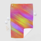Trendy Neon Helder Rood Roze Geel Abstract Golfhanddoek (Insitu)