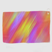 Trendy Neon Helder Rood Roze Geel Abstract Golfhanddoek (Horizontaal)