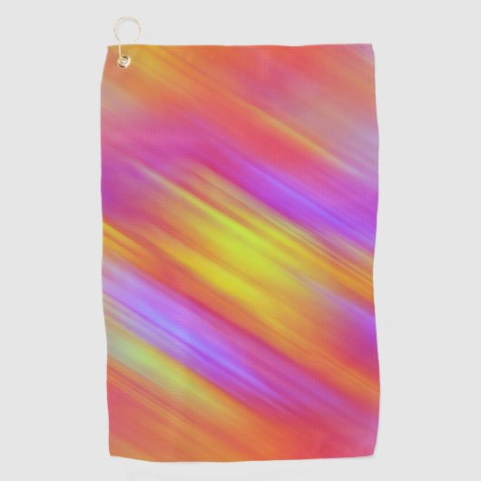 Trendy Neon Helder Rood Roze Geel Abstract Golfhanddoek (Voorkant)