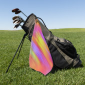 Trendy Neon Helder Rood Roze Geel Abstract Golfhanddoek (Groen)