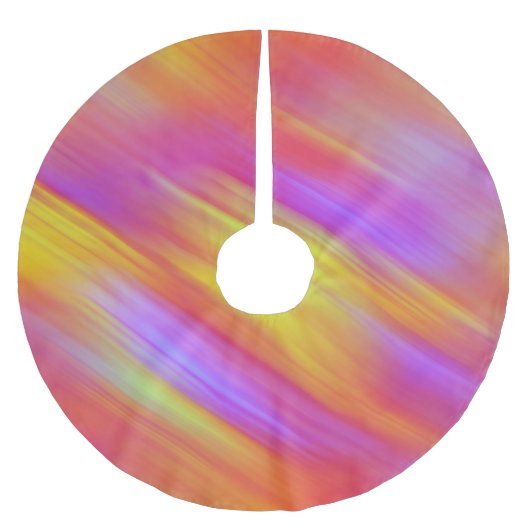 Trendy Neon Helder Rood Roze Geel Abstract Kerstboom Rok (Voorkant)